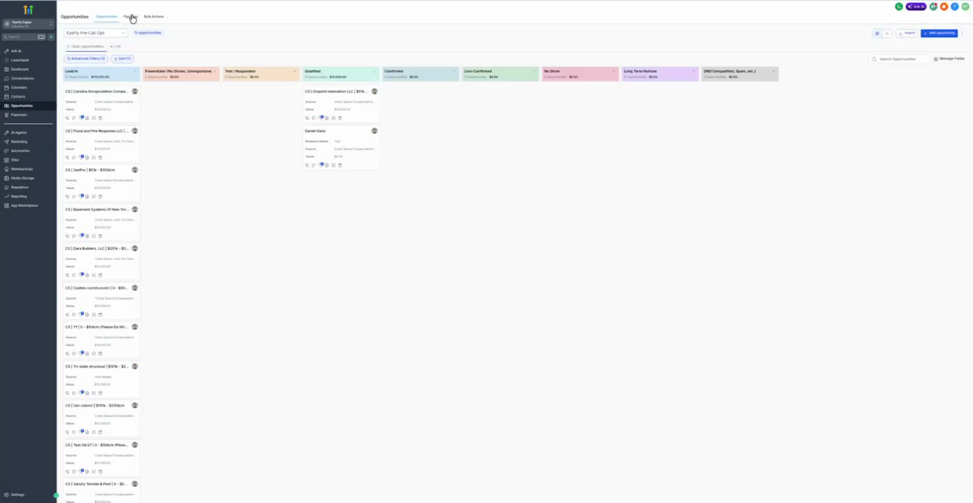 Qualify Sales Pipeline Trigger Move to No Show Stage at 03:59