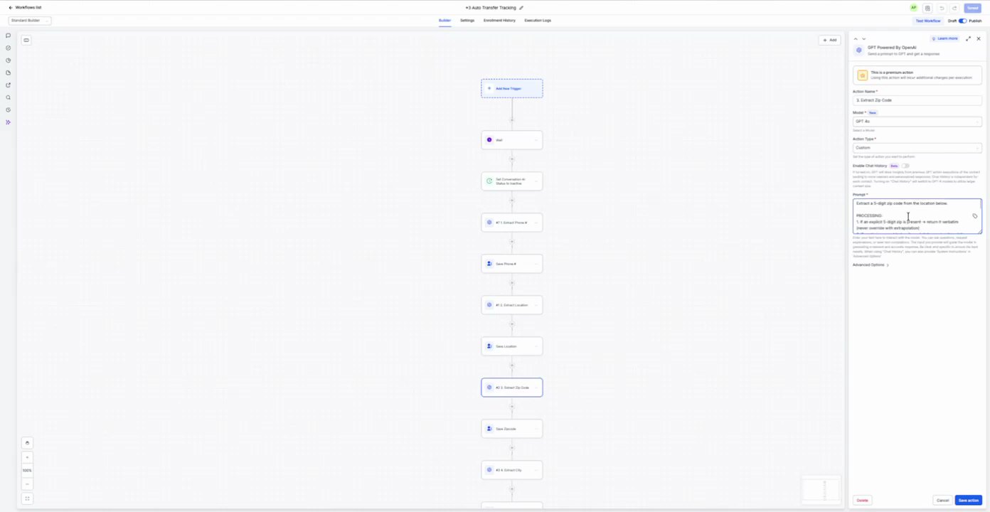 +4 App Transfer Tracking 3. Extract Zip Code at 12:40
